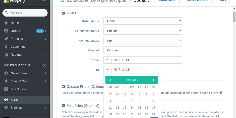 Ez Exporter Custom Created Date Range Filter Now Available Highview Apps