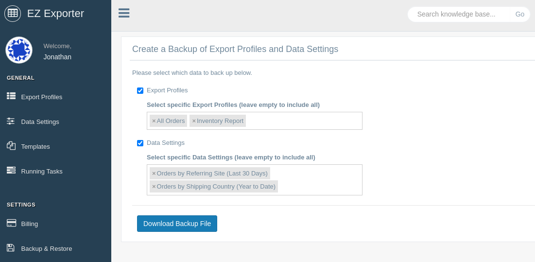 EZ Exporter Update: Backing Up Specific Export Profiles and Data ...