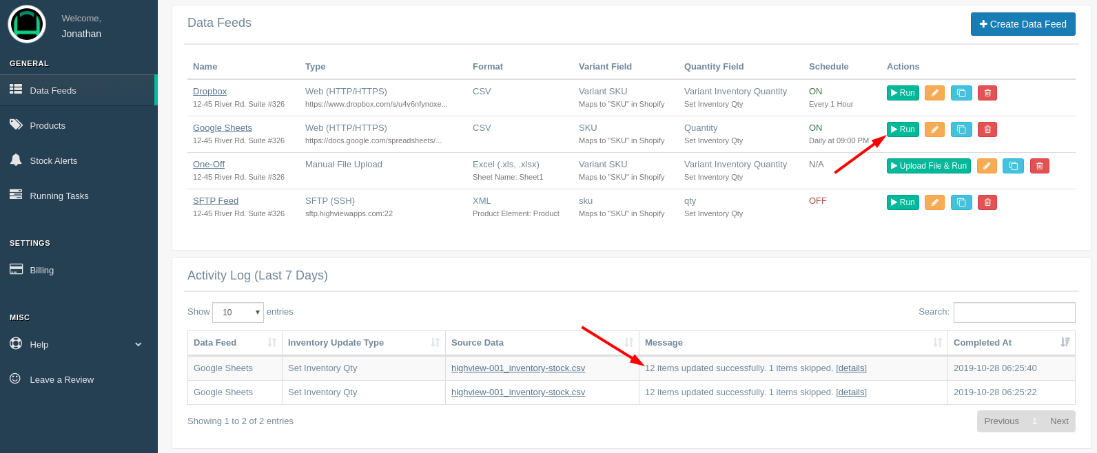 EZ Inventory - Push inventory update to Shopify from Google Sheets