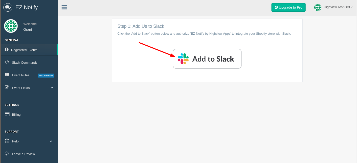 Connect Shopify to Slack with EZ Notify