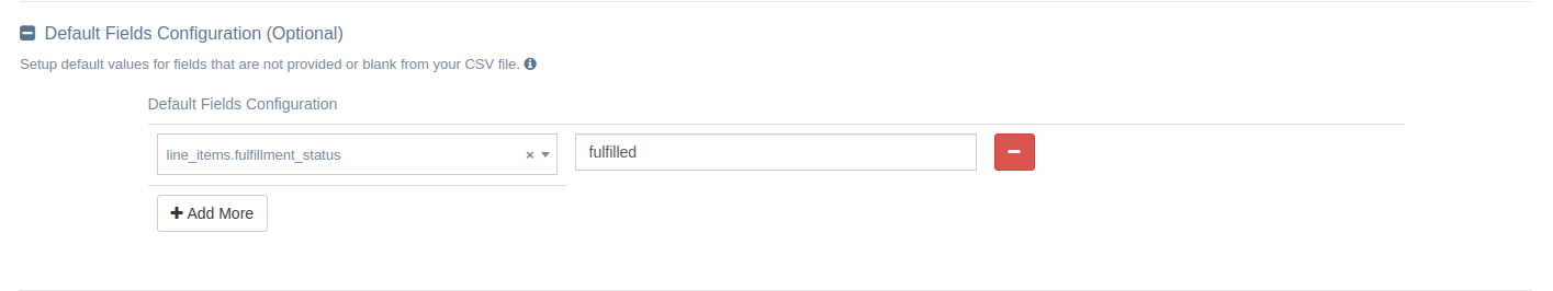 Data Mapping Default Field Configuration For Fulfillment Status